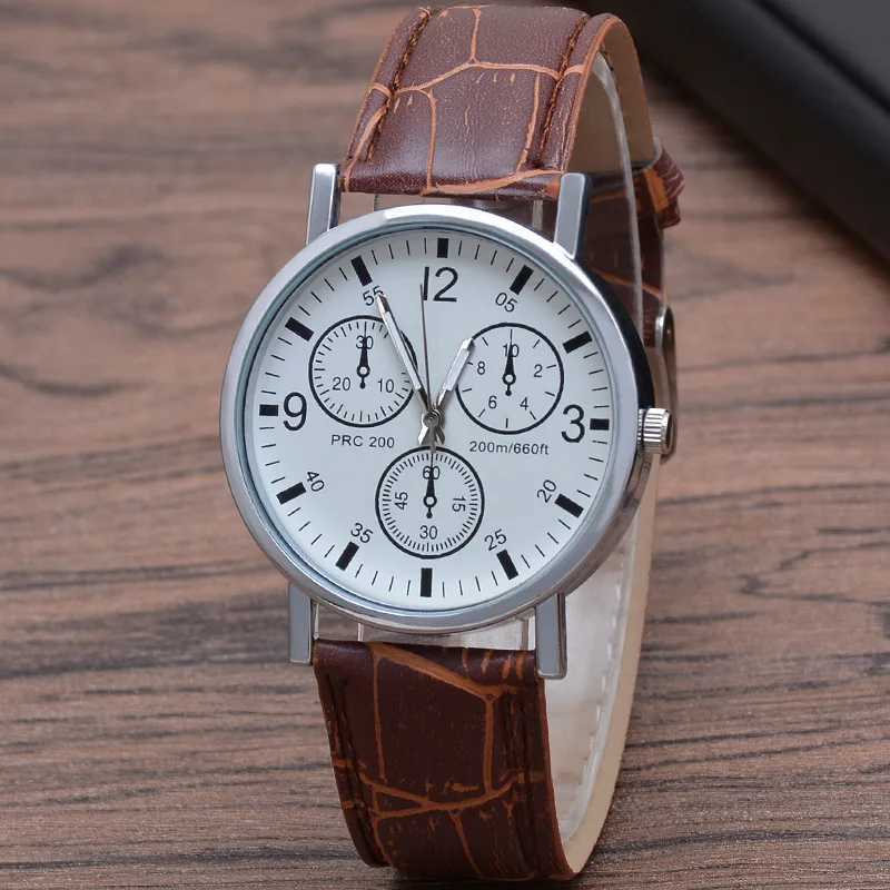 Casual Men Quartz Watches Round Dial Men Watch Elegant Quartz Watch Adjustable Faux Leather Strap High Accuracy Men Wristwatch X250904