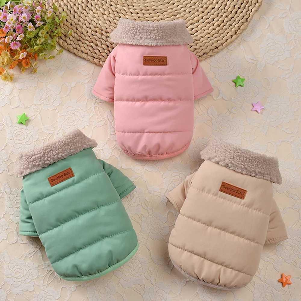 Winter Pet Clothes et Thick Warm Puppy Dogs Clothing Coat Pet Outfits With Fur Collar for Small Medium Dogs Chihuahua Pug W250904