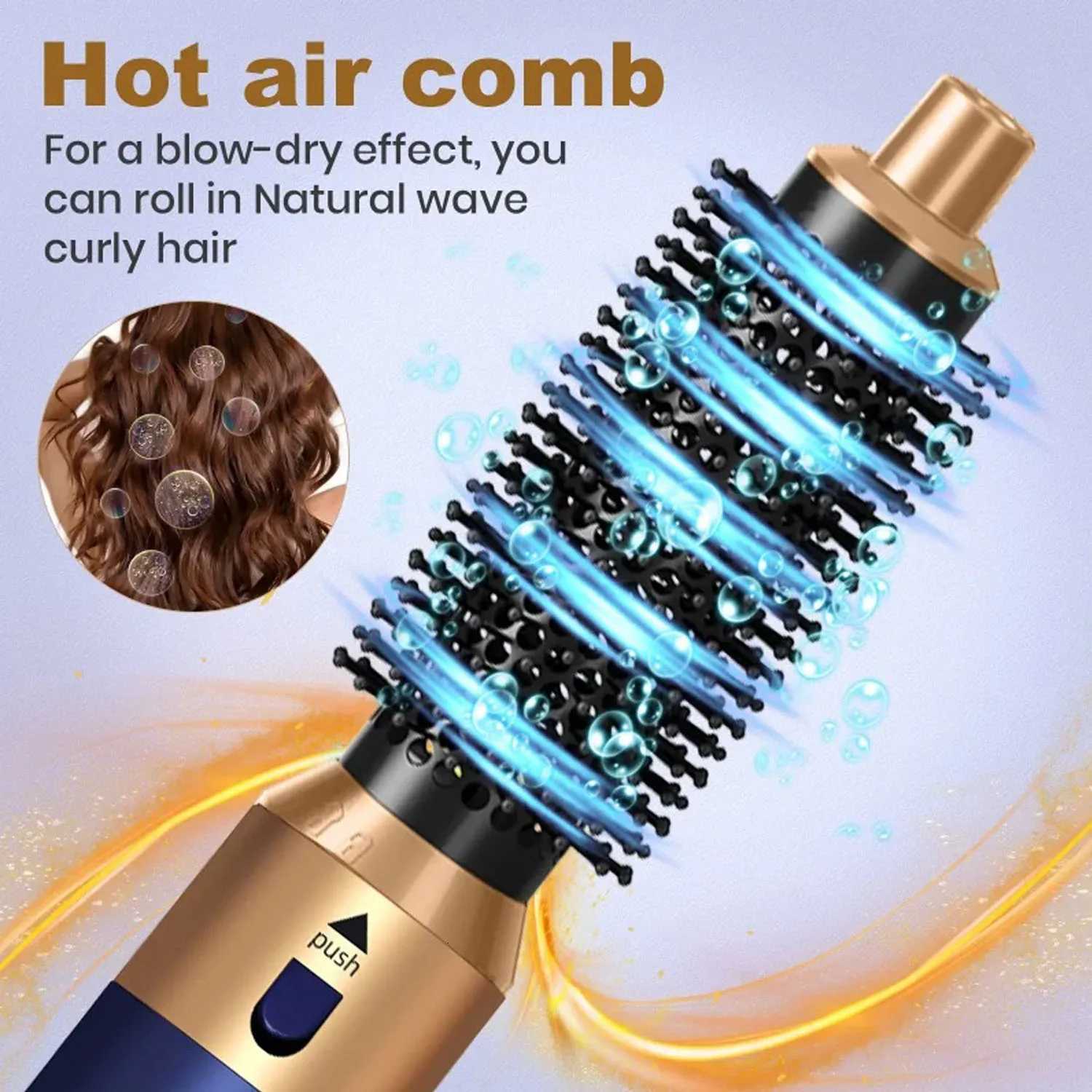 5 in 1 Hair Blower Set Hair Curler Hot Comb Professional Curling Iron Hair Straightener Styling Tool Hair Dryer Home UseW250904