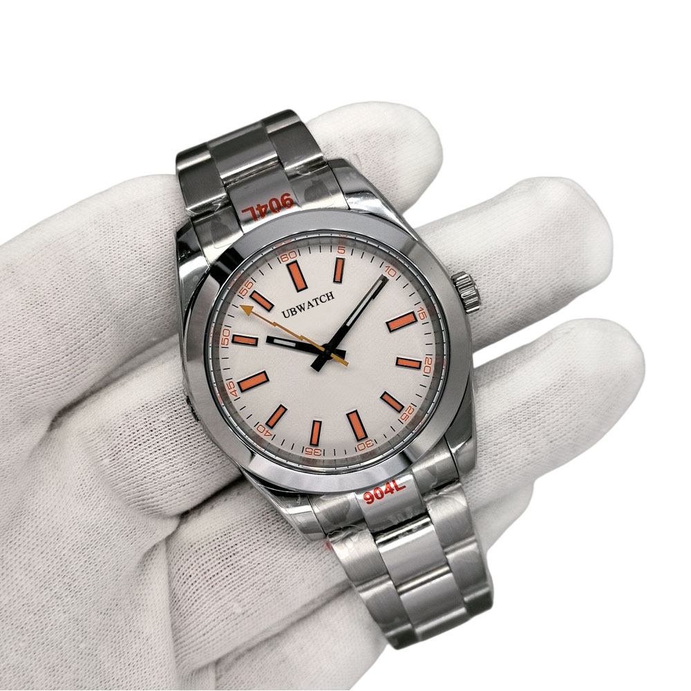 NEW STYLE 40MM Simple Grand White Dial Man Wristwatches U1 Automatic Movement Sapphire Glass Stainless Steel Mens Watches Z-Blue