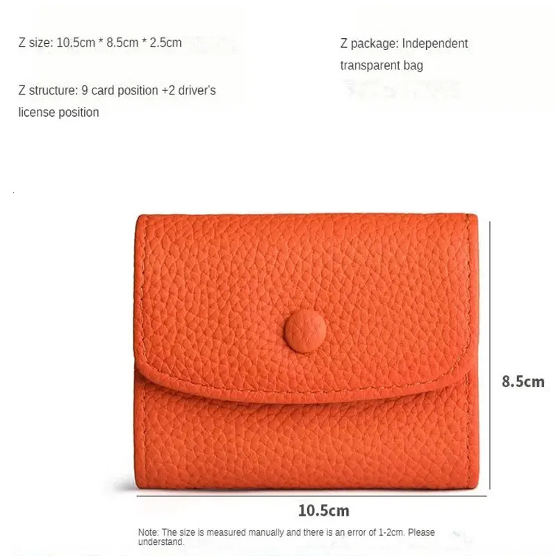 Fashion Ladies Small Genuine Leather Womens Wallets Short Wallet Woman Zipper Mini Card Holder Coin Purse 250904 Y260206