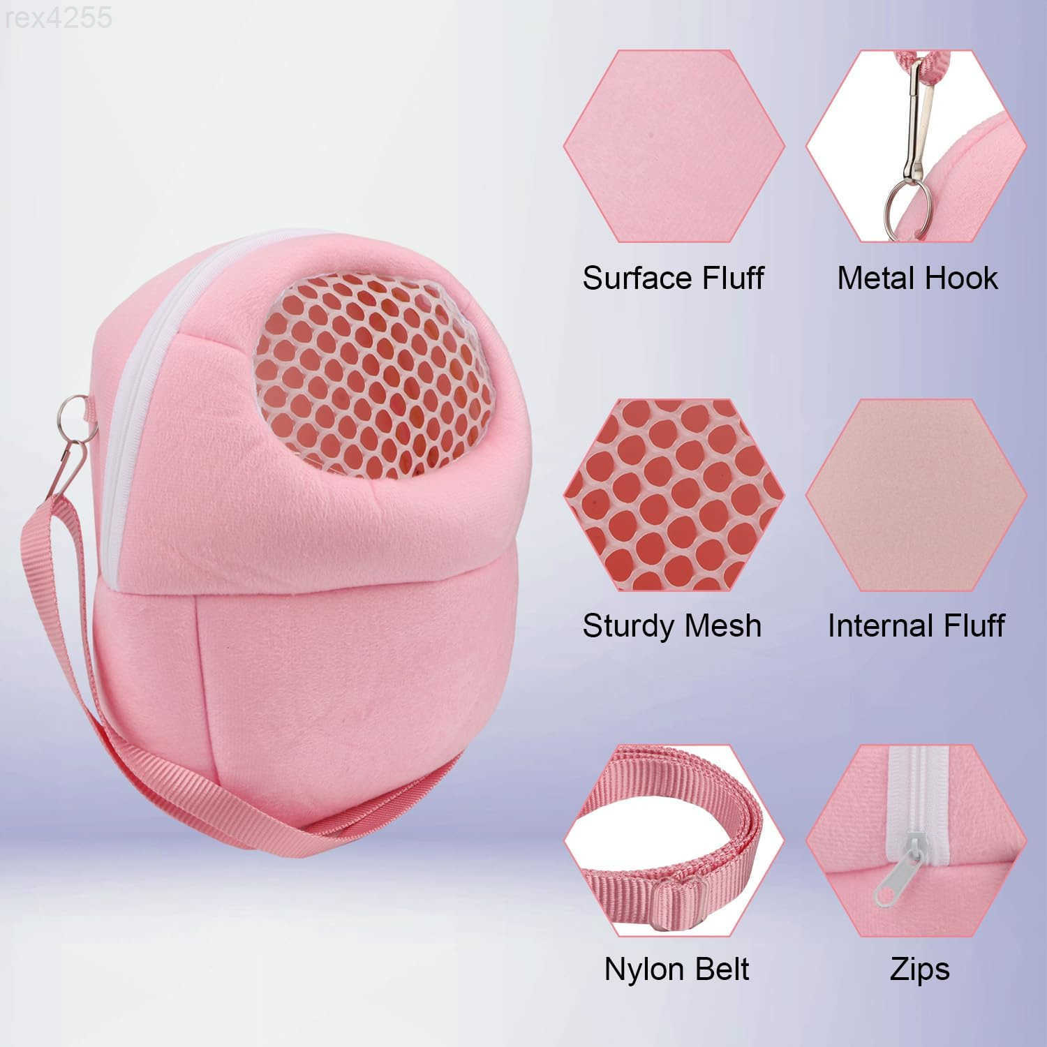 Pet Carrier Bag Pet Sling Carrier Backpack Portable Travel Backpack Breathable Outgoing Bag bonding Pouch for Small Pets Hedgehog Hamsters Sugar Glide