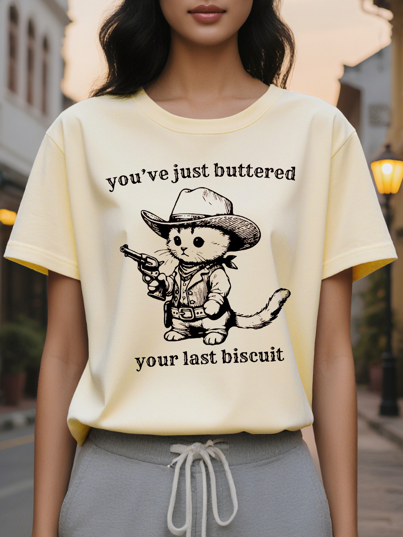 European And American Fashion Printed Round Neck Tank Top