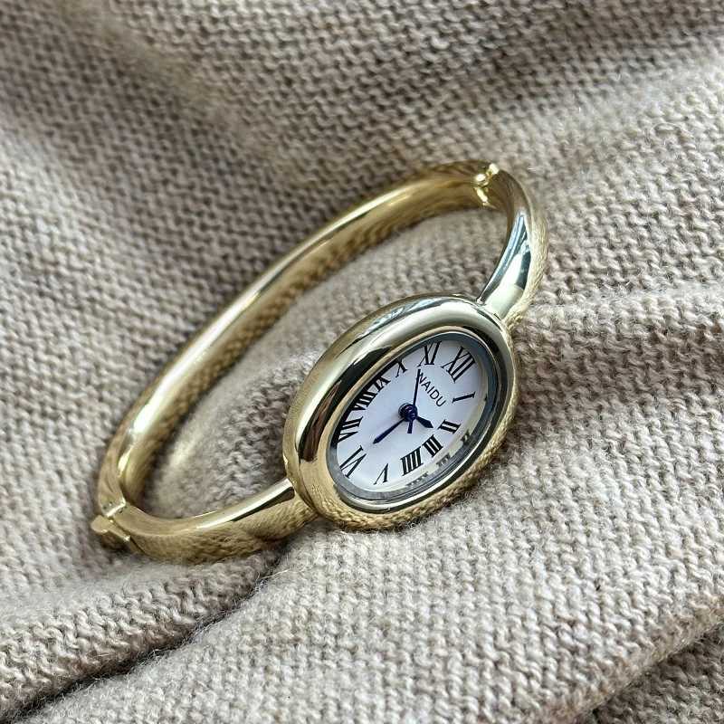 Simple Oval Wen Quartz Watch Luxury Ran Numerals Reloj Vintage Clock Ladies Stainless Steel Orologio Gold Sliver Wristwatch X250904