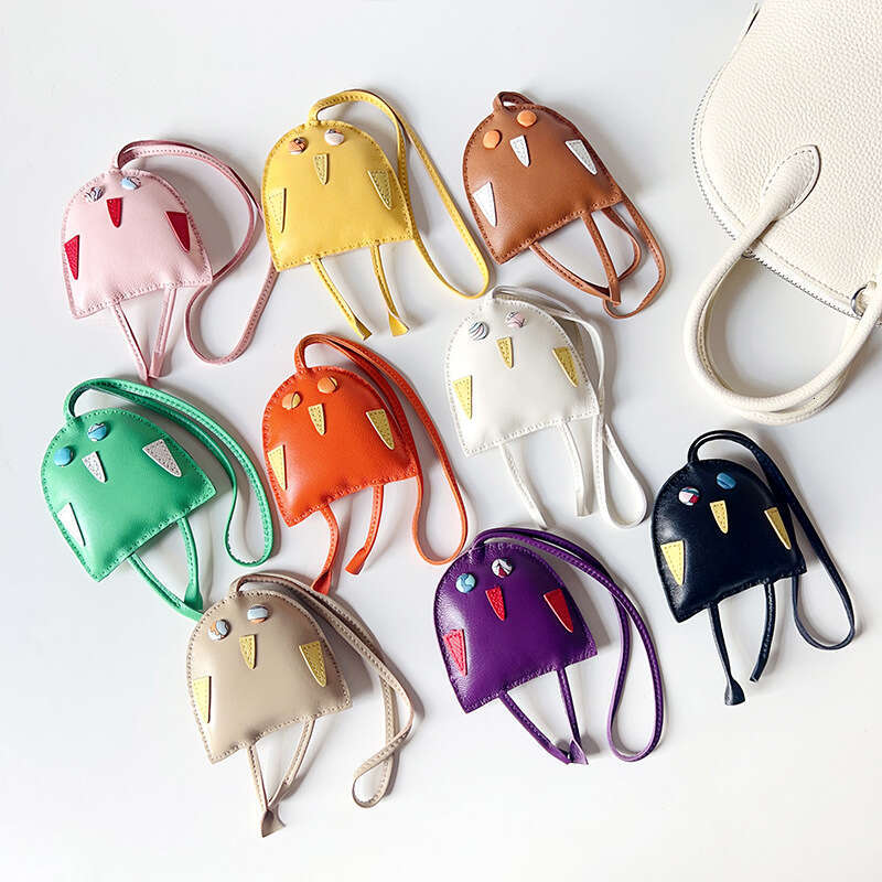 DHEssentials 2025 Owl Keychain, Hand - Stitched Leather Car Mirror Hanging Ornament