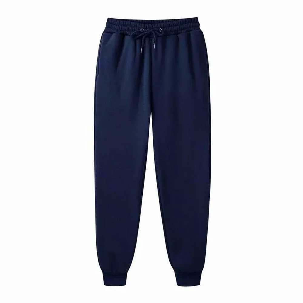 Mens Casual Sweatpants Fleece Sports Pants Unisex Fashion Solid Loose Trousers Streetwear Autumn Winter Jogging Fitness PantsXJ250904