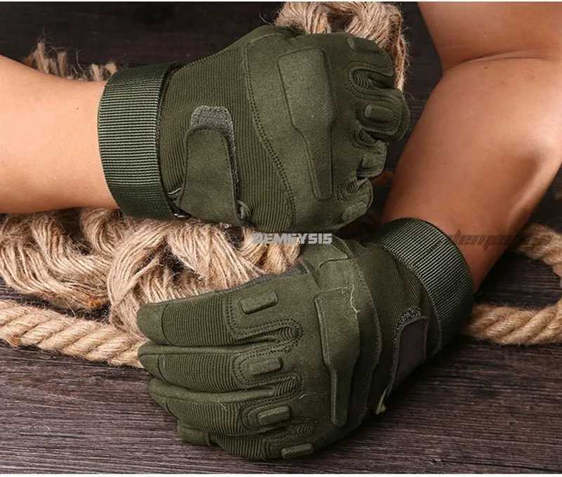 Tactical Full Finger Gloves Outdoor Sport Bicyc Antiskid Gloves Paintball Shooting Cycling Half Finger Glove Motorcyc GlovesXJ250904