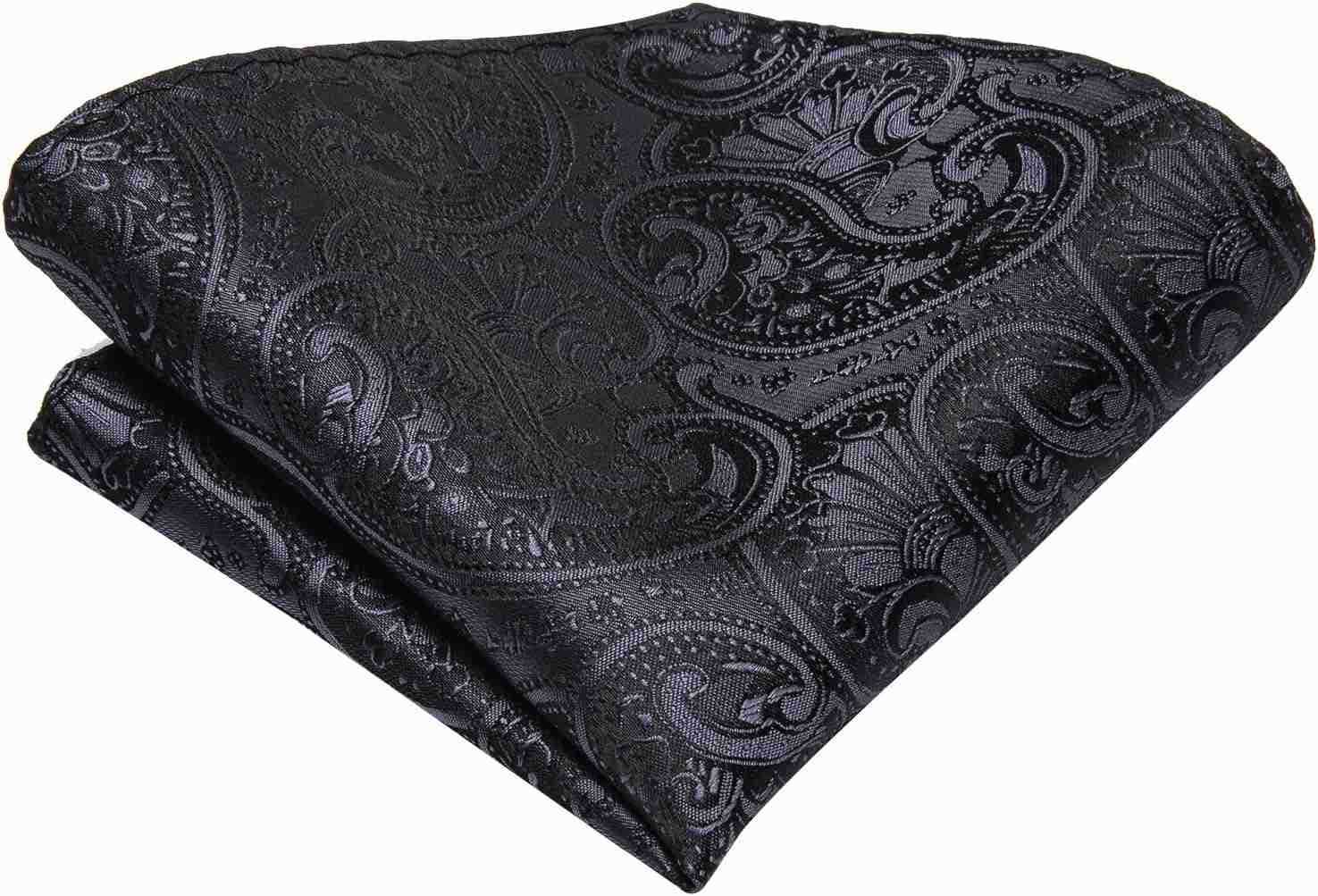 Men 63inches Tie Set Extra Long Necktie Paisley Tie Pocket Suqare Cufflinks Big and Tall Men TieW250904