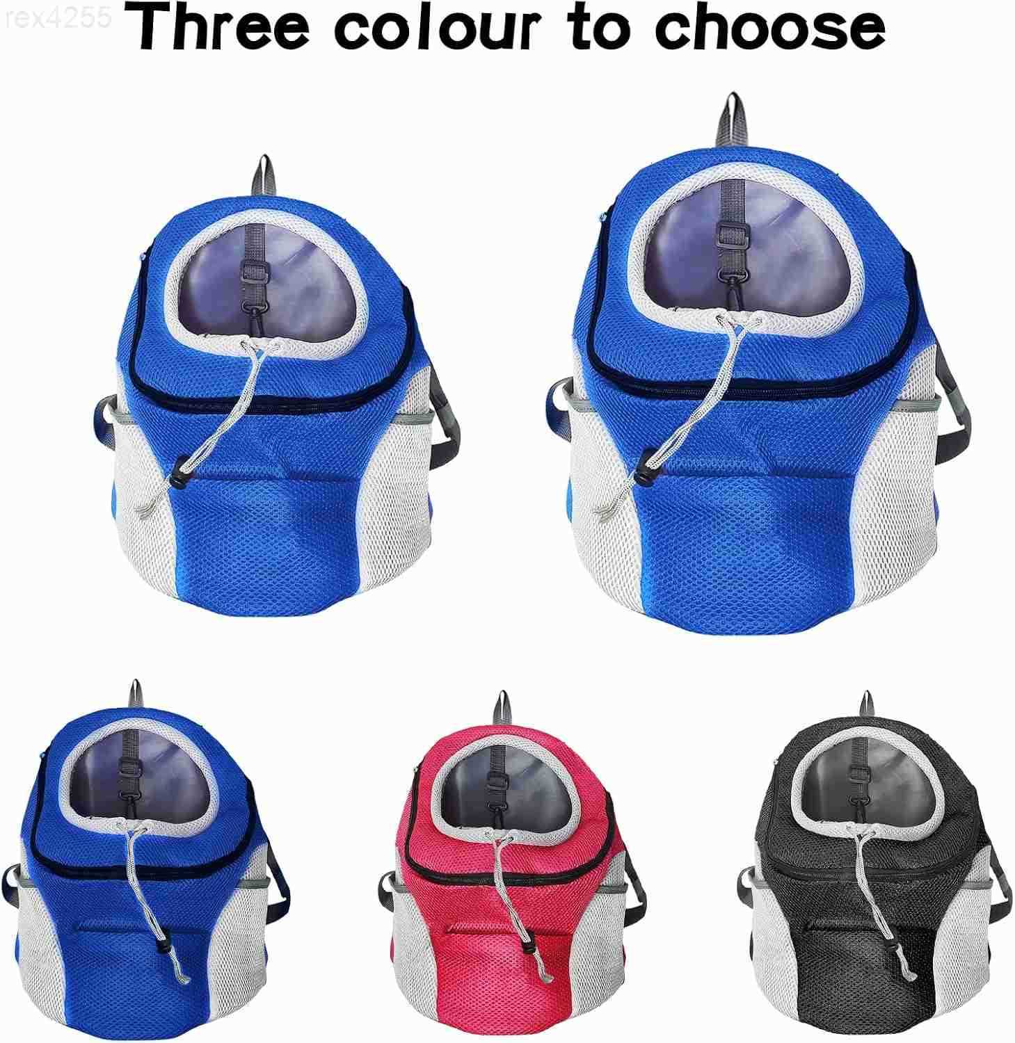 Dog Carrier Backpack Comfortable Doggy Front Backpack Pet Puppy Carrier Travel Pack with Breathable Head Out Design and Padded Shoulder for Walking Bi