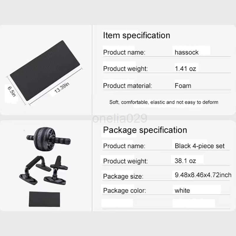 4in1 large roller set equipped with push ups knee pads home fitness equipment for mens and womens core strength and abdominal exercises with a maximum