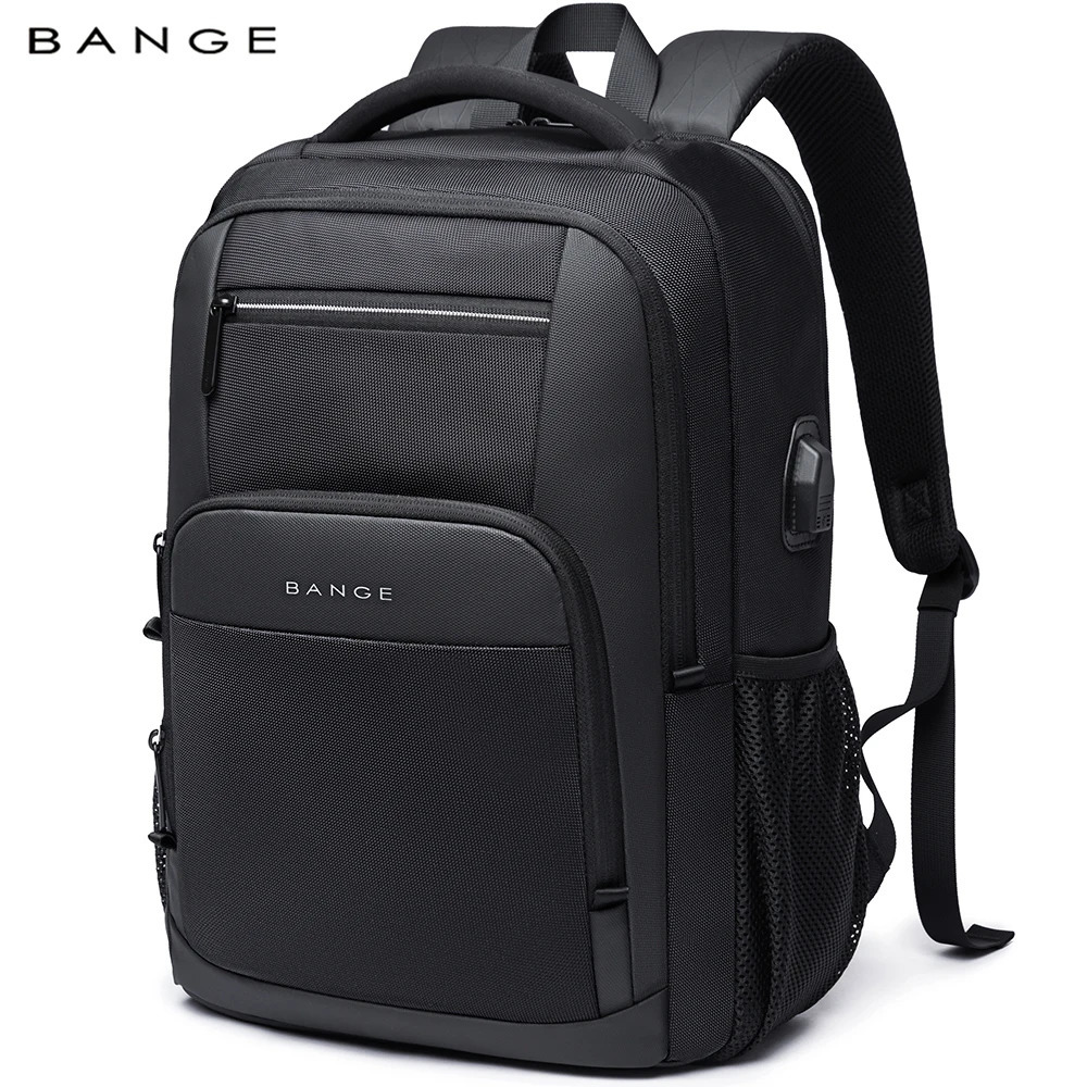 BANGE Sling Travel Laptop Backpack Fits 156 Inch for Men and Women Waterproof with Side Mesh Pocket USB Charging Port 250903
