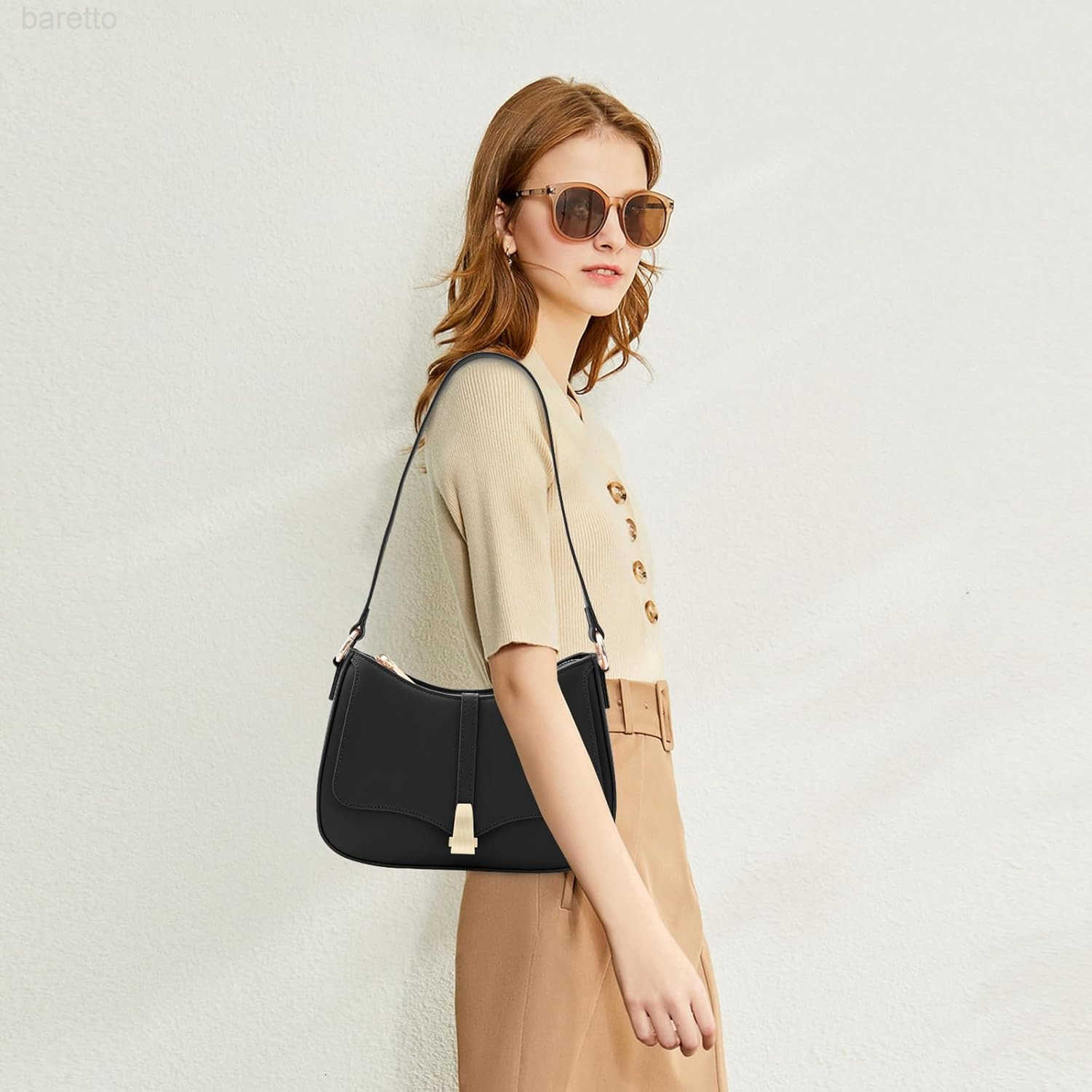 Crescent Shoulder Bag for Women Vintage Retro Vegan Leather Clutch Tote Handbags Crossbody Bags Handbag for Women M250904