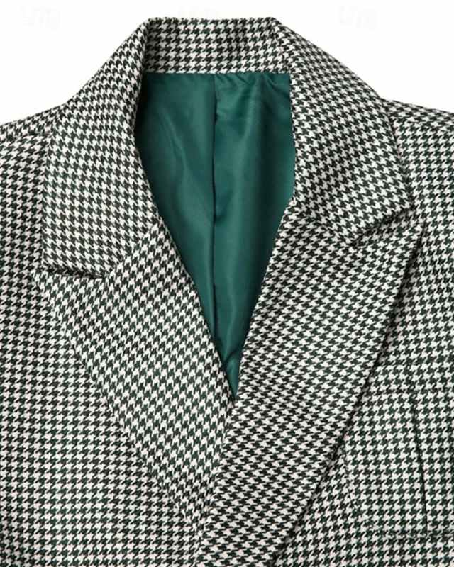 Casual Plaid Wedding Tuxedos 1 Piece Set Peaked Lapel Men Suit Classic Fi Double Breasted Evening Prom Grooms Blazers Customized