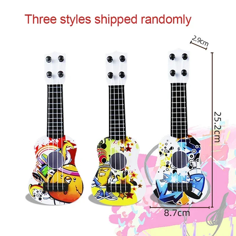 Mini Ukulele Guitar Toy Skill Improving Classical Early Educational Musical Instrument for Boys Girls Children Baby Xmas Gifts 250903