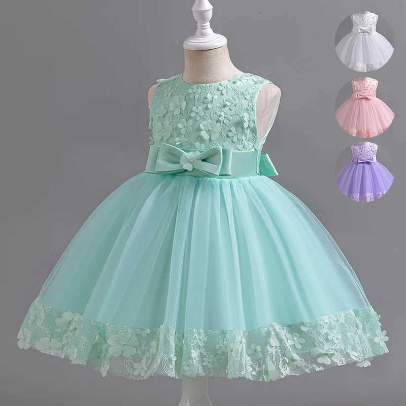 Baby Dresses For Girls Kids Wedding Bridesmaid Gown Toddler Tulle Birthday Princess Party Dress Infant Outfits Sleeveless Dress Z250904