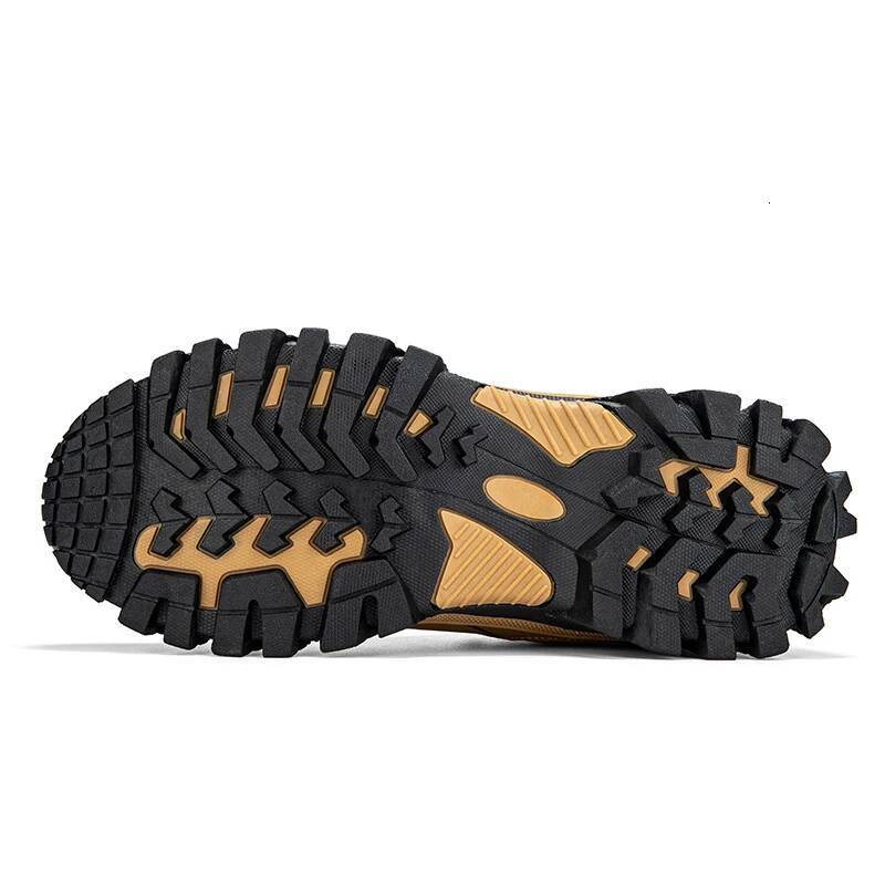 Outdoor hiking shoes men's leather hiking lace up climbing training shoes walking shoes plus size ddmysaturn