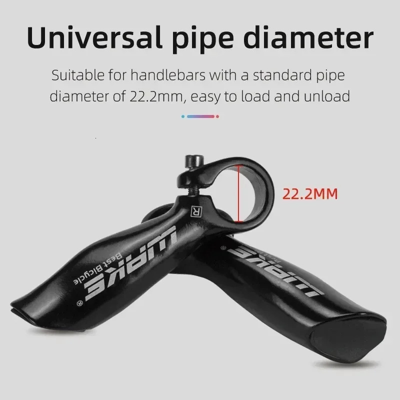 Bicycle Auxiliary Handlebar Aluminum Alloy Mountain Bike Ends MTB Bull Horn Rest Handle Bar Cycling Vice 250903