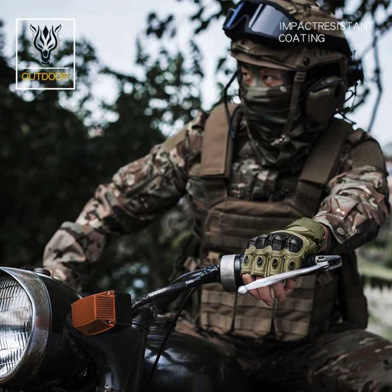 Half Finger Tactical Gloves Protective Antislip Durab Breathab for Outdoor Cycling Hiking Military Training Sports MenXJ250904