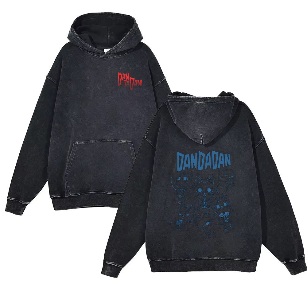 New Dandadan Anime Merchandise Cartoon 440g Heavyweight Pre-Washed Hoodie for Men and Women - VT2638