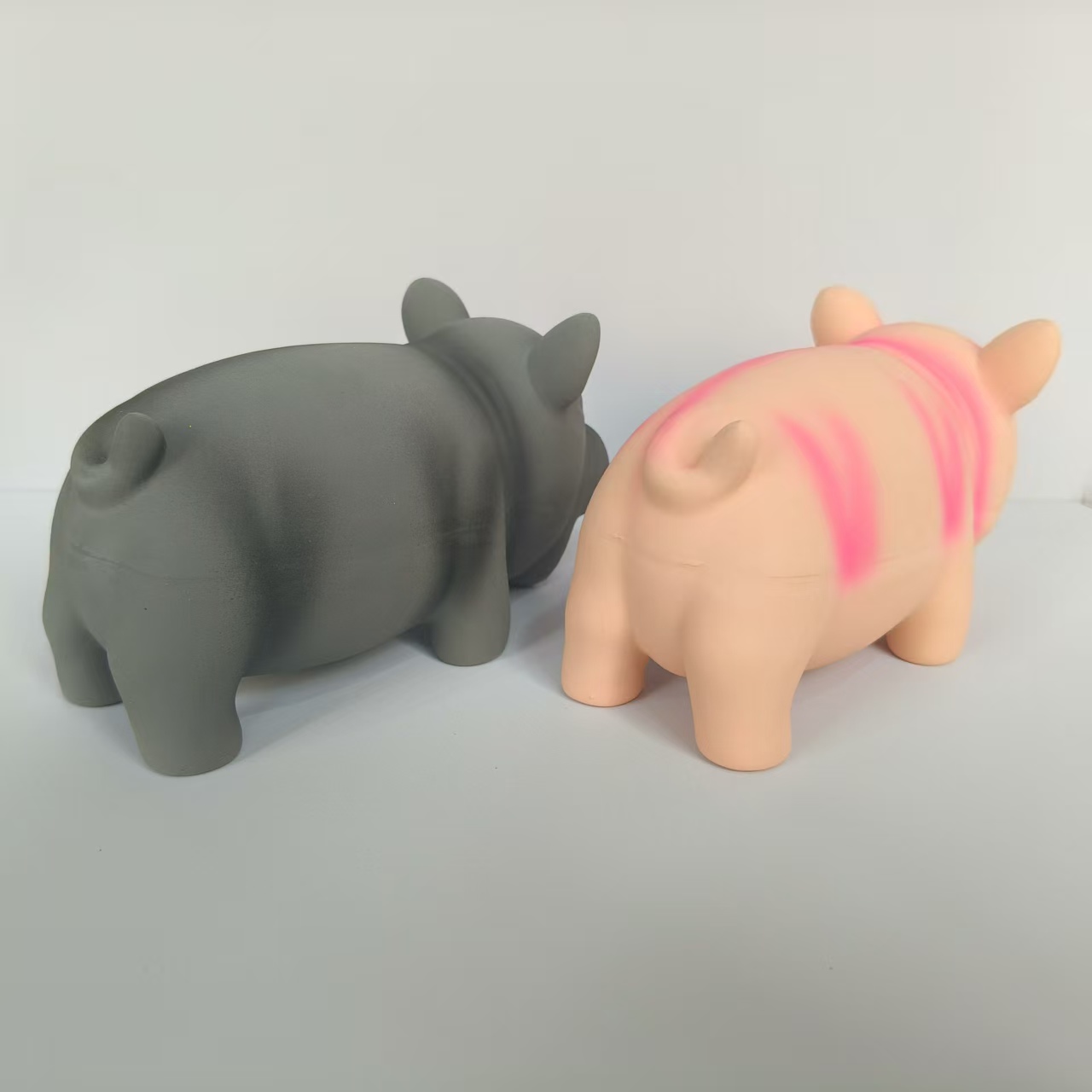 Interactive Oinks Pig Dog Toys Latex Squeaky Custom Rubber Pink Screaming Sound Grunting Chewy Cute Pet Toy for Dogs 2pcs/Pack