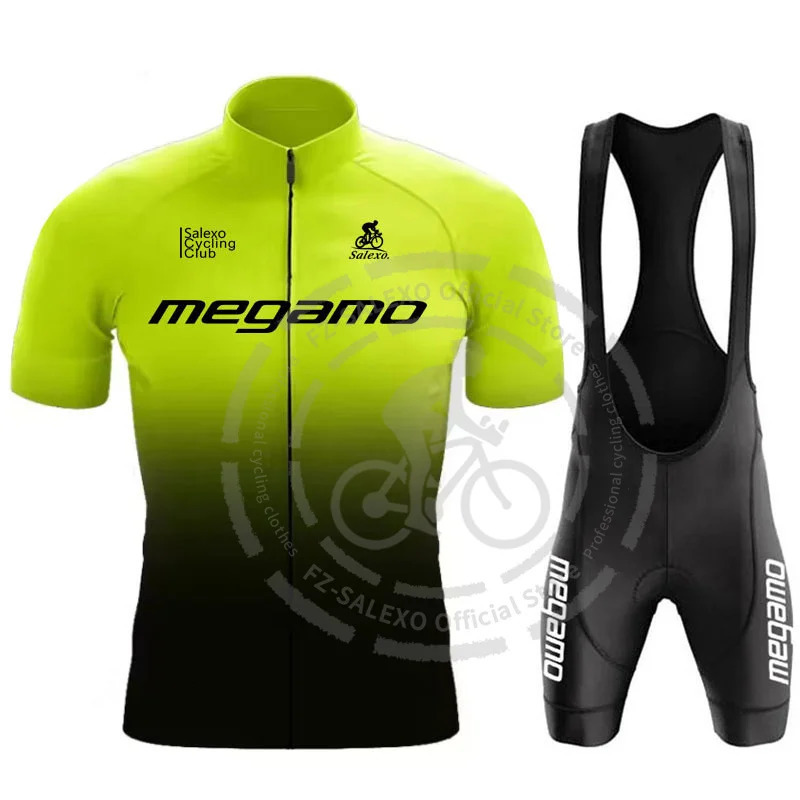 Megamo Cycling Jersey Set Men Summer Bike Uniform Bib Shorts Breathable Bicycle Clothes Ropa Ciclismo Maillot Hombre 250903