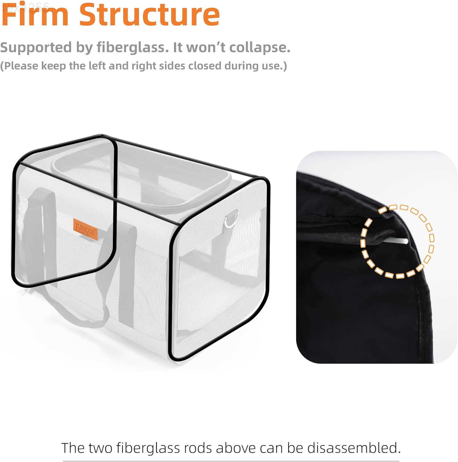 Collapsible Travel Puppy Carrier with Lightweight Fabric Design GreyW250904