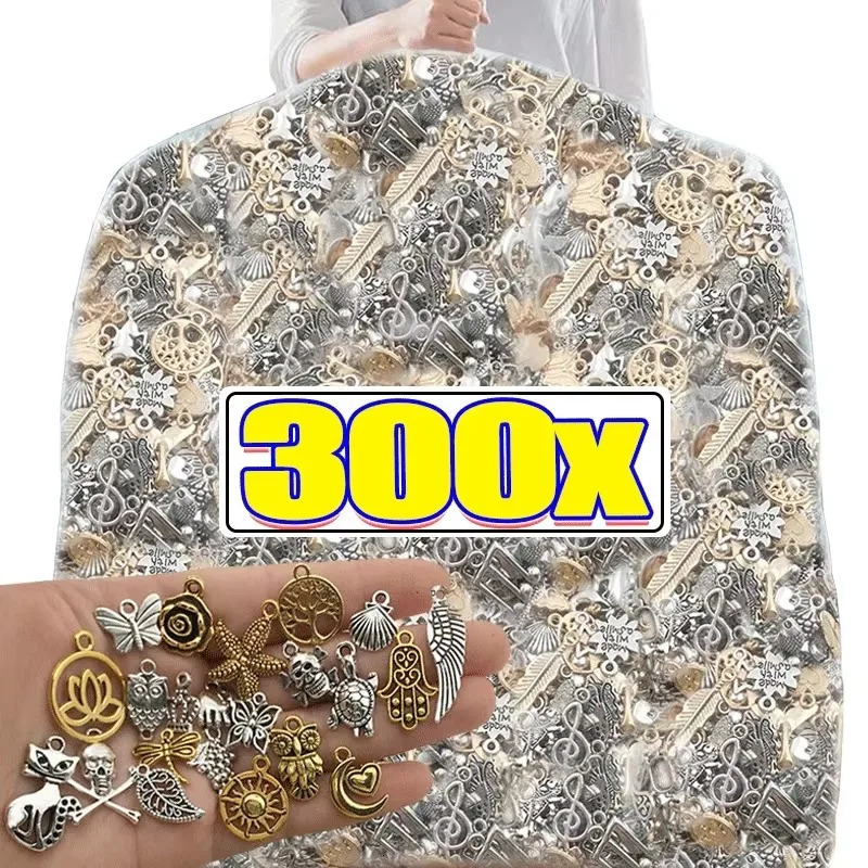 100300pcs Tibetan Silver Mixed Pendant Animals Charms Beads for Jewelry Making Bracelet Earrings Necklace DIY Craft Art 250828