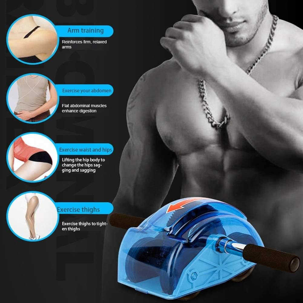 Ab Roller for Abs Workout Abdominal Exercise Rollers with 4 Wheels Muscle Exerciser for Women Men W250904