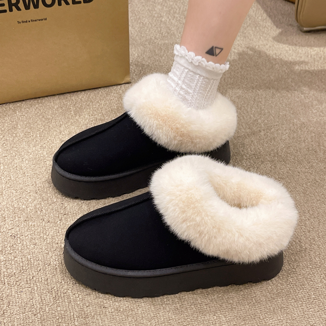 Hot new free shipping designer slippers for womens slippers black brown khaki grey red Winter new casual and fashionable cotton shoes with thick velve