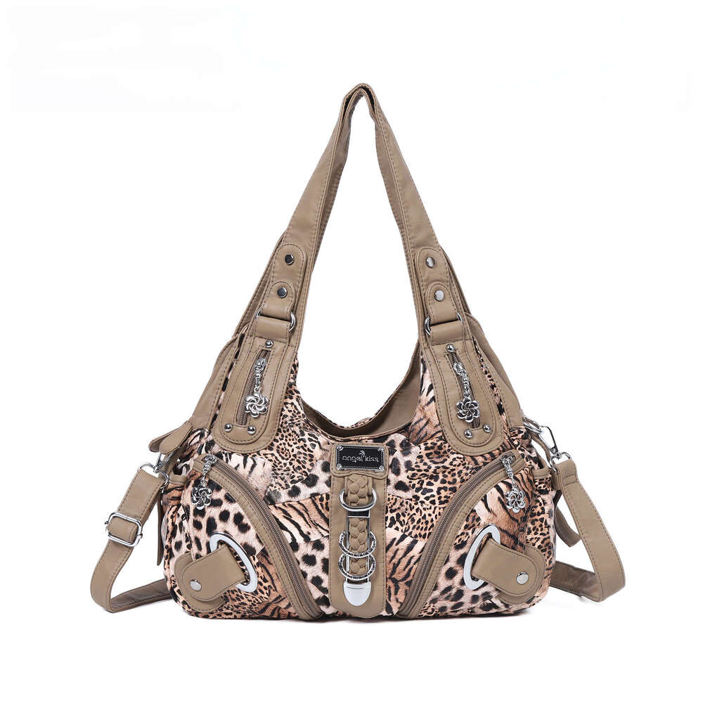 Cross-border Women New Trendy Fashion Shoulder Underarm Crossbody Bag Leopard Print Women's Handbag Wholesale