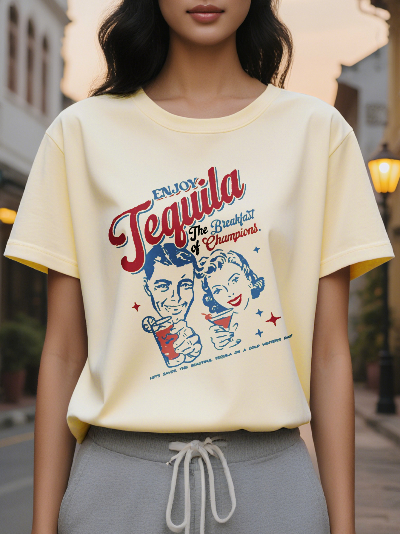 Women's Slim Fit Short Sleeve T-Shirt Bright Orange Round Neck Casual Top Spring Summer Cotton Washable