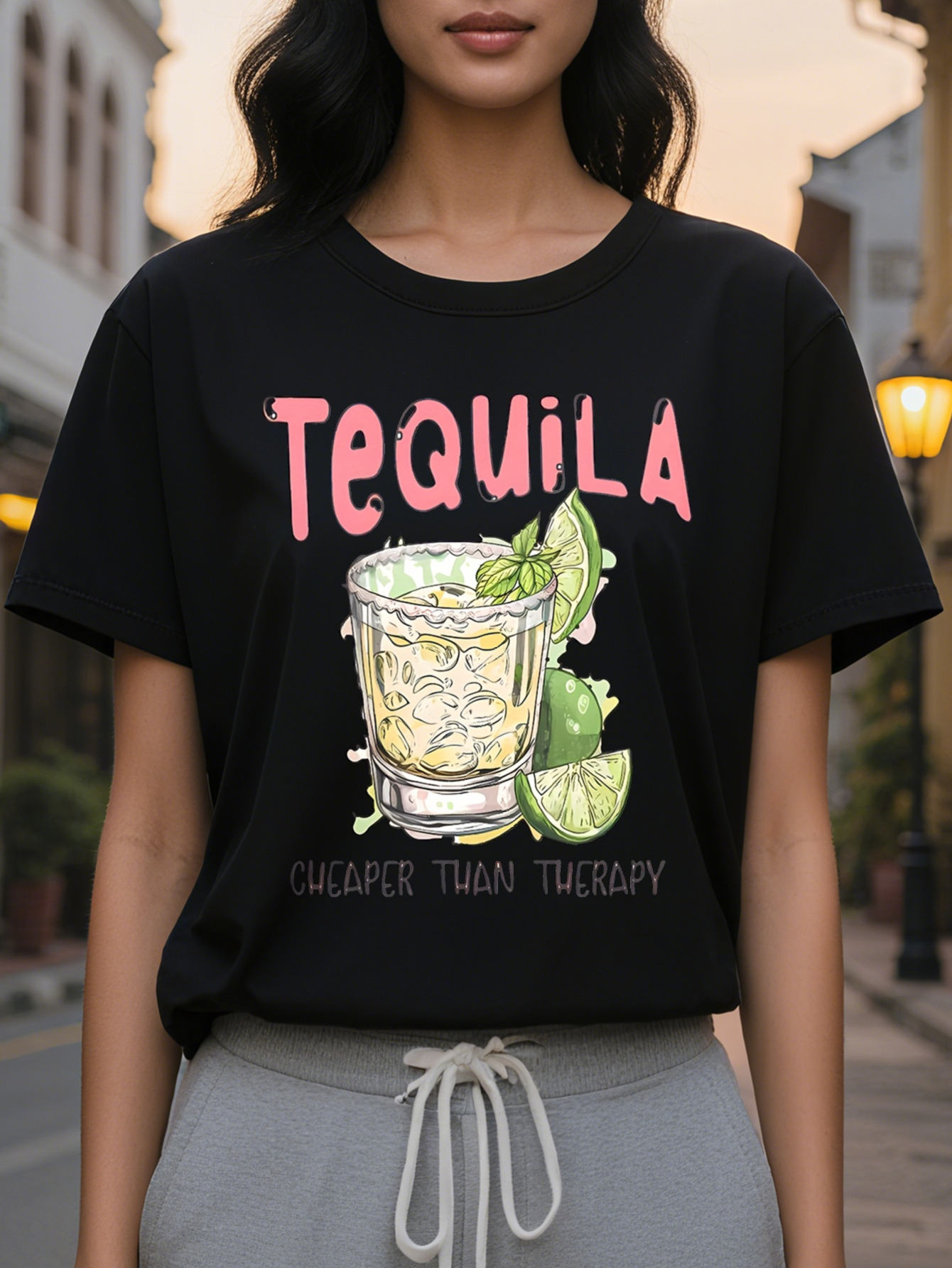 Women's pattern T-shirt cheaper than relaxing tail design white casual short sleeved round neck breathable jacket