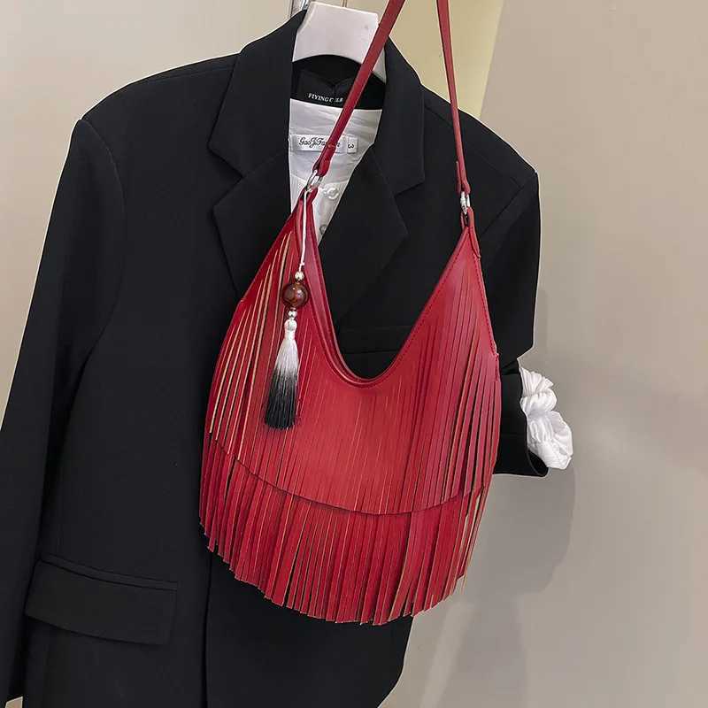 Long Tassels Women handbag Fashion Shoulder Bags for ladies hand bag Soft PU leather casual hobos Crossbody bag female Tote Z250903