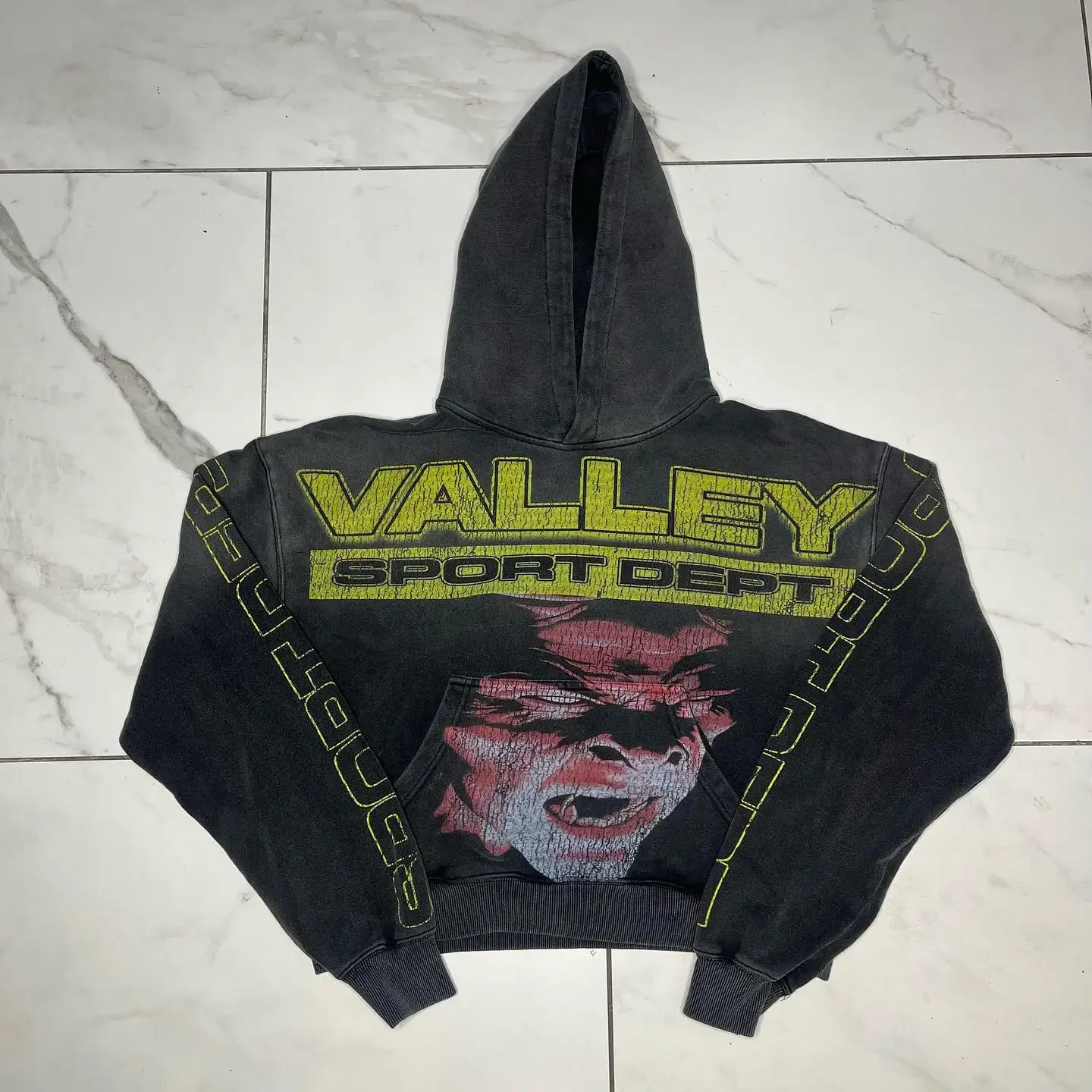 American Zipper Letter Pattern Printed Hoodie Y2K Street Sportswear Casual Retro Super Dalian Mens Wear 250904