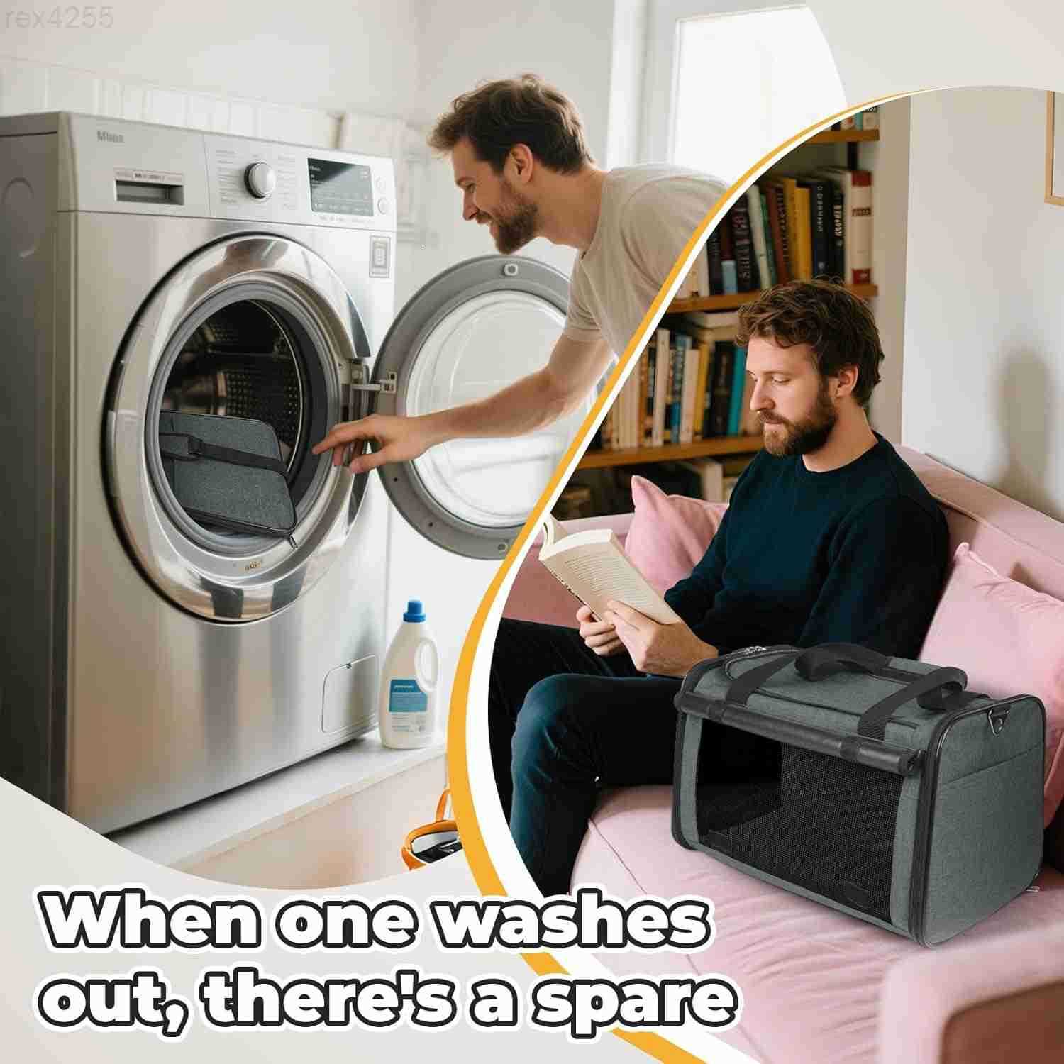 25 lbs Lightproof Soft Sided Pet Carrier for Large Cat Small Dog Airline Approved Travel Puppy Carrier with Side Pockets Reflective Mesh Foldable Port