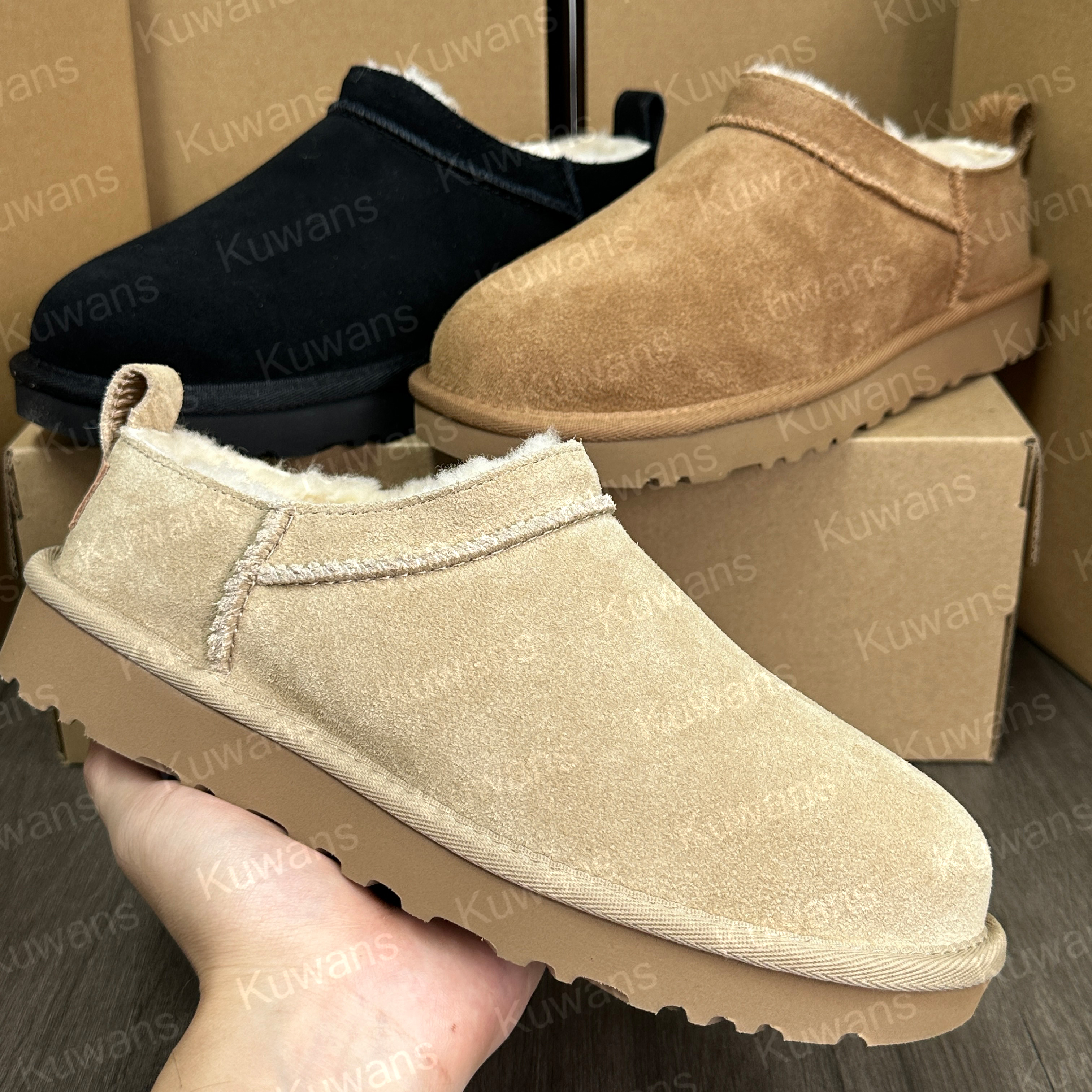 Designer Classic Micro Boots Snow Boot Ultra Mini Winter Ankle Short Women Men Fur Sheepskin Tasman Tazz Chestnut Sand Mustard Seed Boot