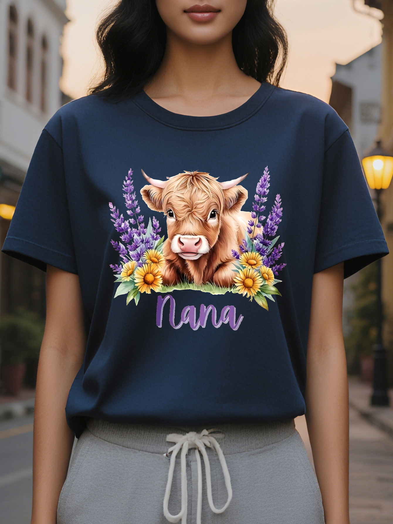 3D Printed Round Neck Short Sleeve T-shirt for Women, Spring and Summer New Slim Fit Slimming