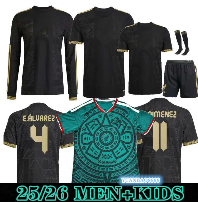 Mexico 2025 26 Copa America RAUL CHICHARITO Soccer Jerseys 2025 LOZANO 24 25 H.LOZANO Men Kids Football Shirts Uniforms Fans Player Version GIMENEZ 2025 Gold Cup 4XL