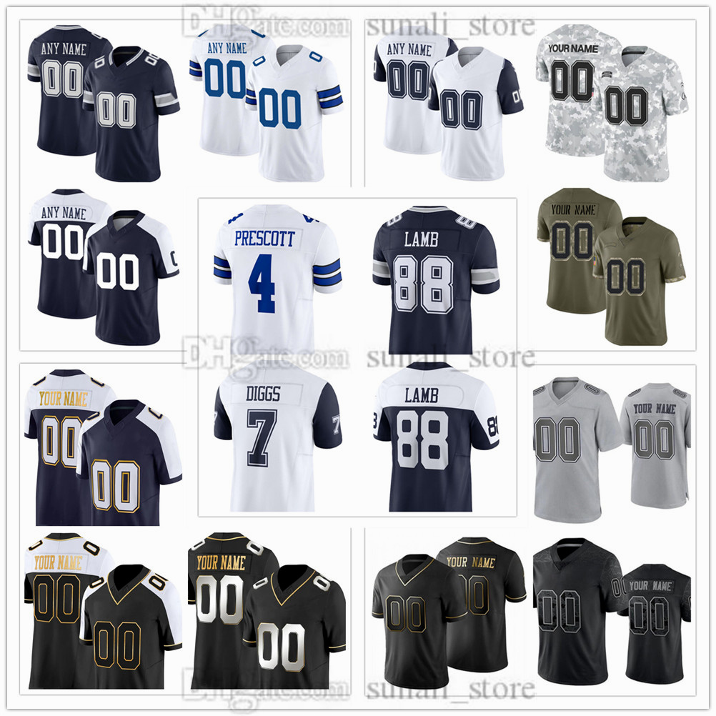 2026 Men's S-6XL Football Jerseys 4 Dak Prescott 11 Micah Parsons 7 Trevon Diggs 88 CeeDee Lamb 26 DaRon Bland 3 George Pickens 87 Jake Ferguson 17 Brandon Aubrey Stitched