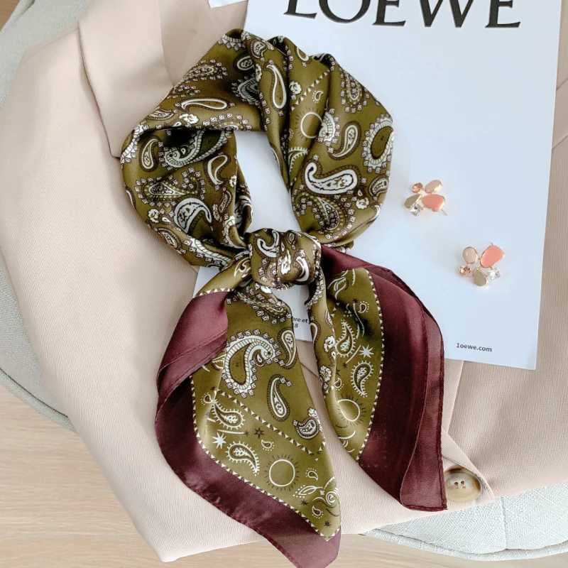 Designer 70*70cm Spring Autumn Lady Beach Silk Scarf New Sty scarf Wen Fashion Square shawl wrap Luxury foard band muffr G250904