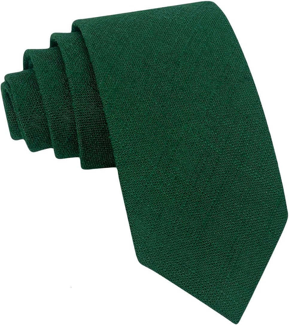Mens Solid Color Necktie Cotton Neck Tie for MenW250904