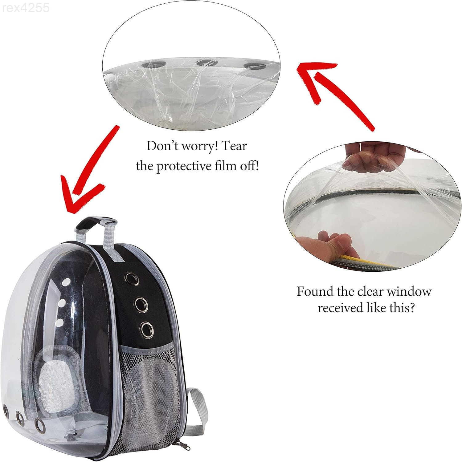 Cat Backpack Carrier Bubble Bag Transparent Space Capsule Pet Carrier Dog Hiking Backpack Small Dog Backpack Carrier for Cats Puppies Airline Approved