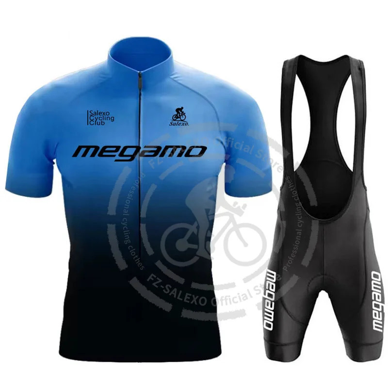 Megamo Cycling Jersey Set Men Summer Bike Uniform Bib Shorts Breathable Bicycle Clothes Ropa Ciclismo Maillot Hombre 250903