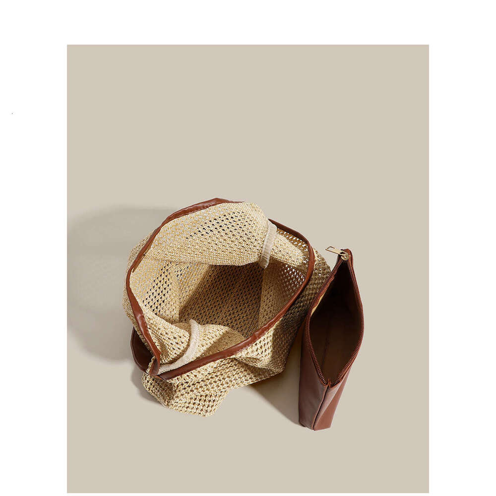 New INS Style Straw Woven Tote Single Shoulder Women's Casual Large Capacity Vacation Beach Bag