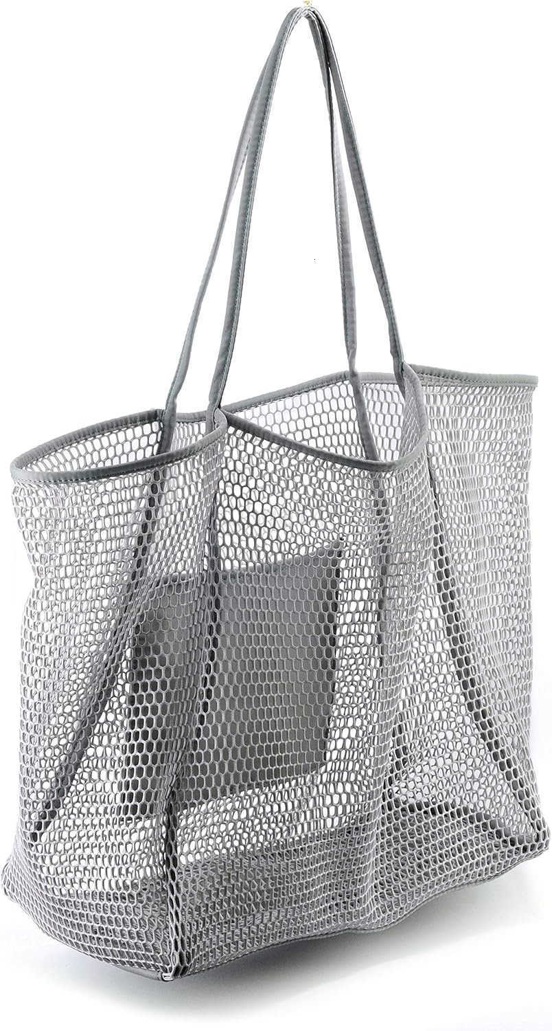 Mesh Beach Tote Womens Shoulder Handbag M250904