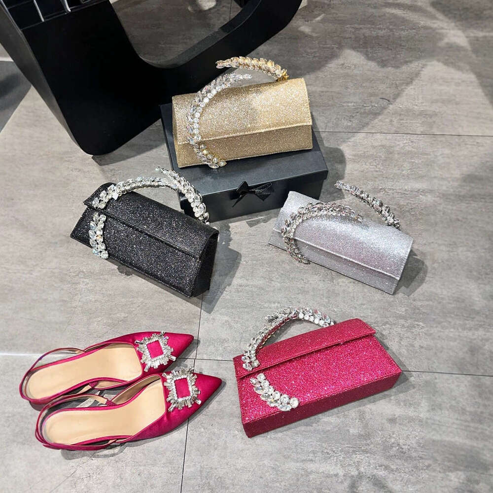 2025 New Trendy Women's Rhinestones, Fashionable Handbag with Chain, Shoulder and Crossbody Bag