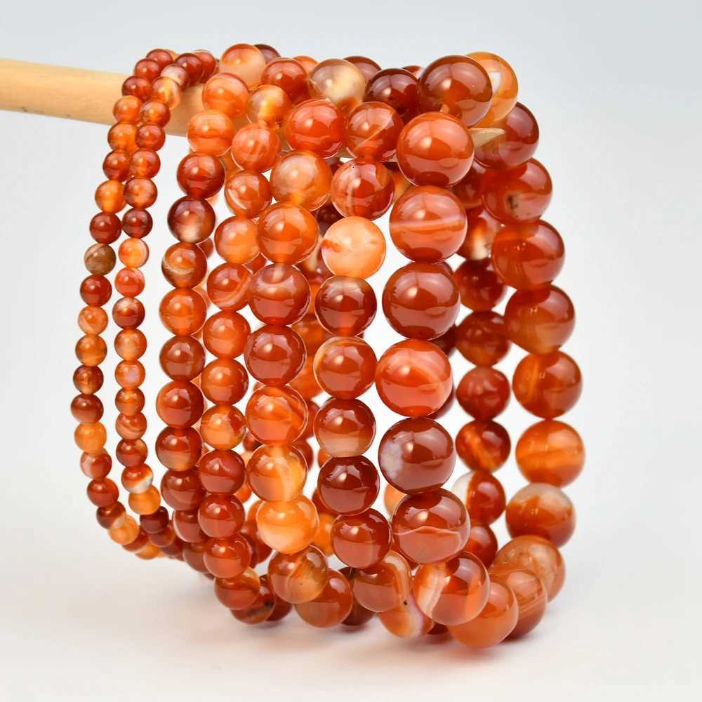 Vintage Sardonyx Carnelian 4mm 6mm 8mm 10mm Natural Stone Round Beaded Bracelet For Men Women Bohemian Handmade JewelryXJ250904
