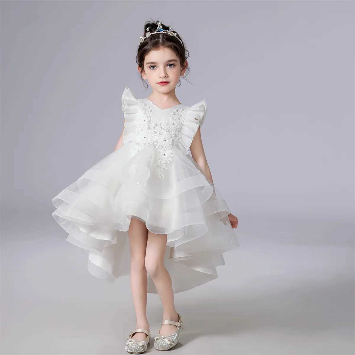 Kids Clothing Children Pageant Wedding Birthday Party Dress Princess Tuxedo Ball Gown Flower Girls Trailing Dresses Z250904