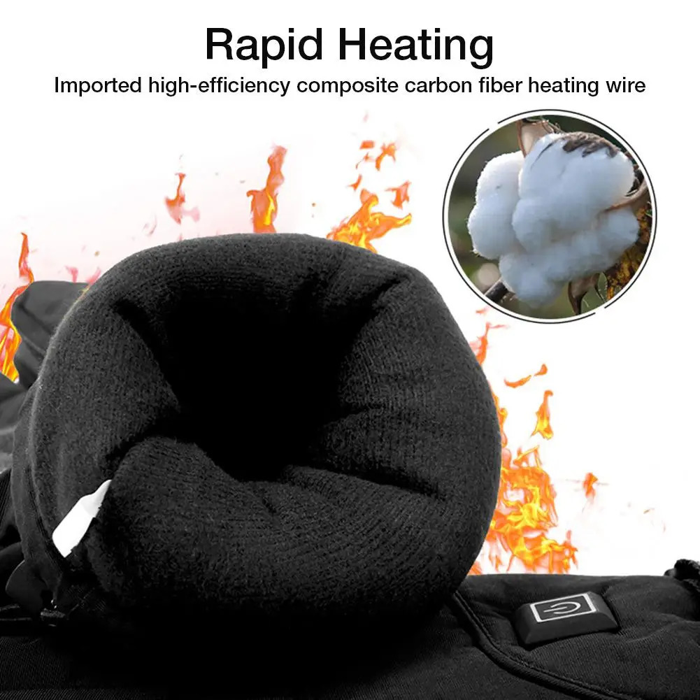 Heated Gloves 37V Rechargeable Battery Powered Electric Heated Hand Warmer for Hunting Fishing Skiing Cycling Motorcycle Gloves 250903