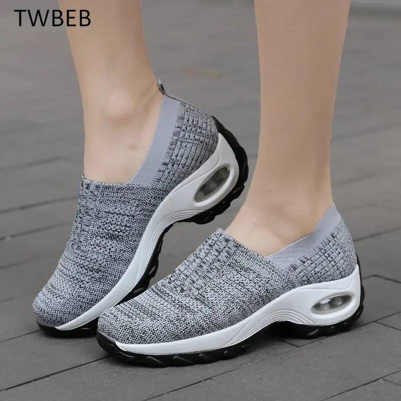 Slip-On Women Walking Shoes Orthopedic Diabetic Ladies Platform Mules Mesh Lightweight Slippers Wedge Female Sneaker ddmysaturn